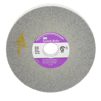 3M Scotch-Brite EX3 Deburring Wheel X3-WL,Dimension-6”x1”x1”,Color-Dark Gray,Grade-9SFN(61500133113)