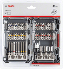 Bosch Pick & Click Extra Hard Screwdriver Bits Mixed Set, 44-piece