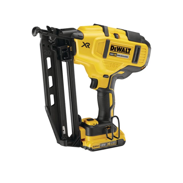 DeWALT 18V Brushless 16GA Finish Nail Gun- 2.0Ah, 32mm-63mm DCN660D2-QW