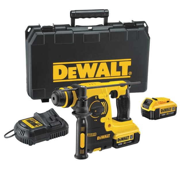 DeWALT 18V 4.0Ah 24mm 3-Mode SDS-Plus Hammer DCH253M2-QW