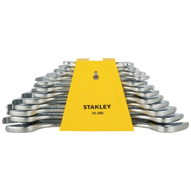 STANLEY 12pc Double Open End Spanner Set Set , 6x7mm to 30x32mm- 70-380E