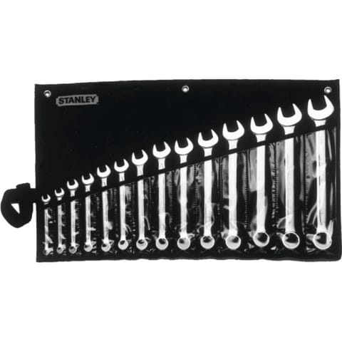 STANLEY 14 piece Slimline Combination Spanner Set (Metric)- 1-87-038