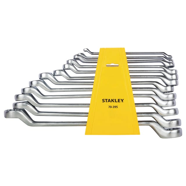 STANLEY 12 pc Shallow Offset Bi-Hexagonal Spanner Set (6x7mm-30x32mm) 70-395E