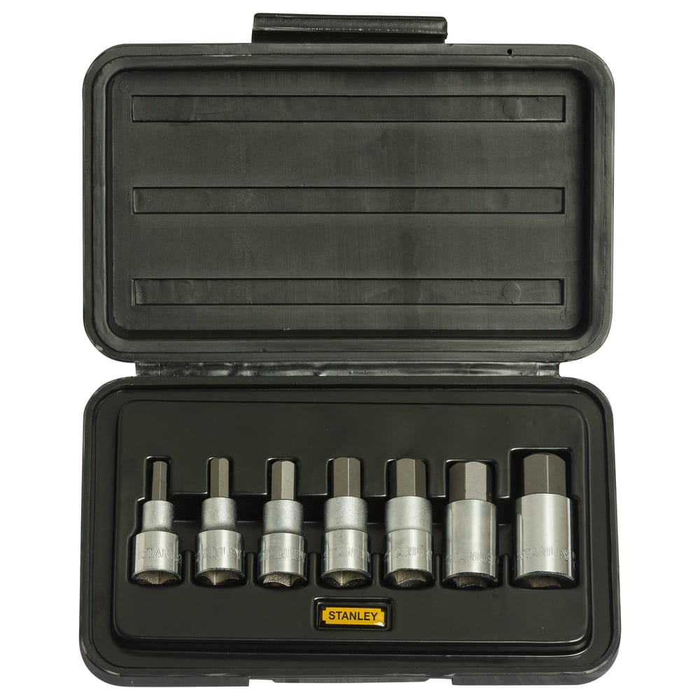 STANLEY 7pc 1/2" Square Drive Hex Bit Socket Set (Metric) 1-89-099