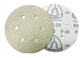 Klingspor Velcro Discs PS33BK (Grit-150, Diameter-150mm, 6 Holes, 10mm on hole circle, Pack of 100)