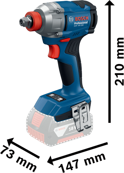 Bosch Cordless Impact Driver/Wrench GDX 18V-285 Kit - 06019N21F2