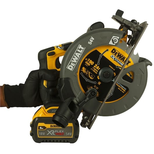 DeWALT XR 54V Cordless 67mm Doc Circular Saw TSTAK DCS575T2-QW