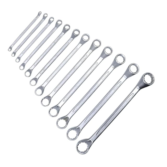 STANLEY 12 pc Shallow Offset Bi-Hexagonal Spanner Set (6x7mm-30x32mm) 70-395E