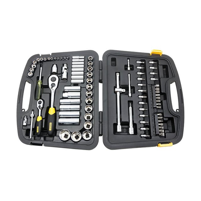 STANLEY 86pc 1/4" & 1/2" Square Drive Socket Set (6pt Metric) 94-190