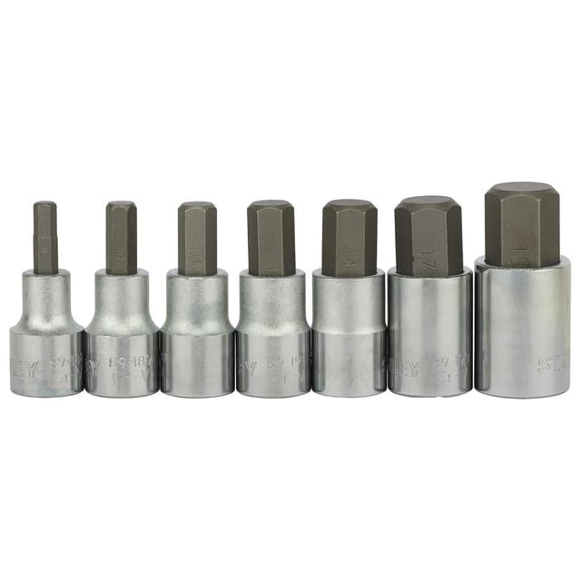 STANLEY 7pc 1/2" Square Drive Hex Bit Socket Set (Metric) 1-89-099