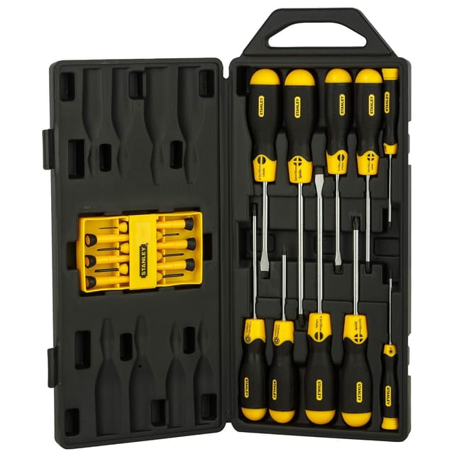 STANLEY 16pc Cushion Grip™ Screwdriver Set 68-0002C